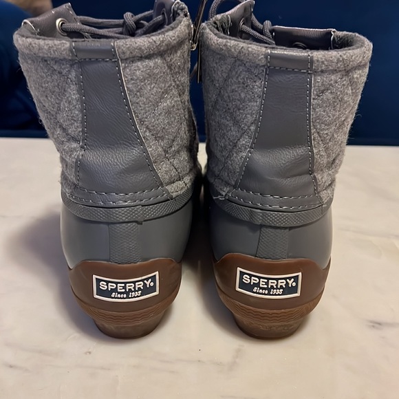 Sperry Duck Boots in Grey Flanel Size 5.5 - Picture 10 of 13